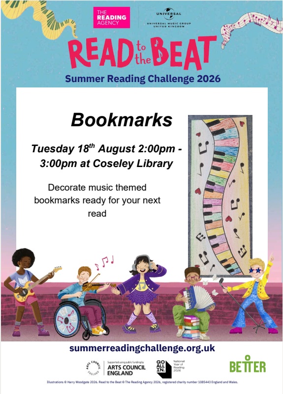 Coseley Library - Summer Reading Challenge: Bookmark